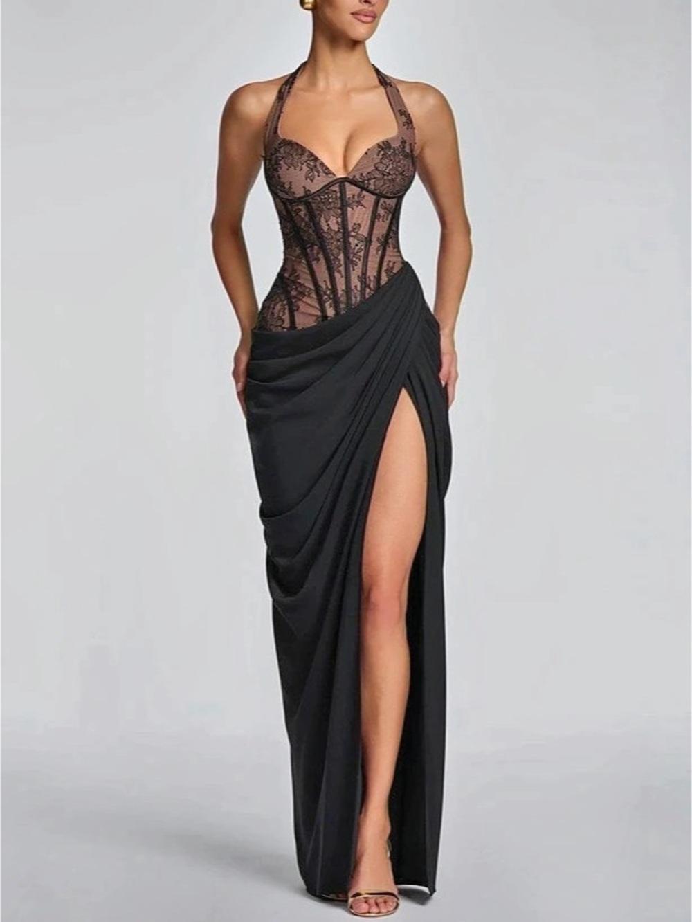 Babyboo Fashion Bonita Maxi Dress Black Maxi Dress Like New